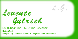 levente gulrich business card